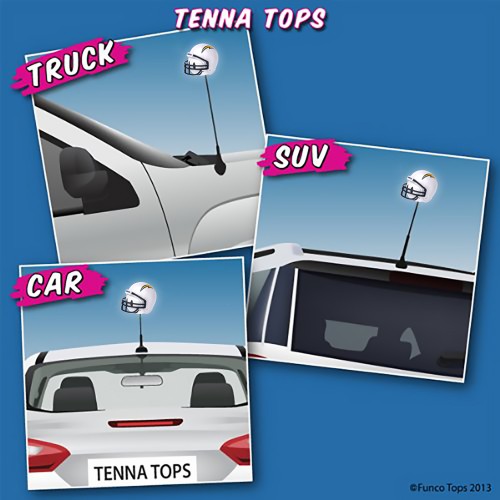 Los Angeles Chargers Antenna Topper / Mirror Dangler / Auto Dashboard Buddy  (Car Accessory) (NFL Football)