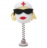 Coolballs Blonde Nurse Car Antenna Topper / Cute Dashboard Accessory 