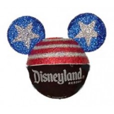 *Last One* Mickey Silver Stars Stripes USA Patriotic Antenna Topper (Disneyland Resort)
