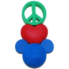 Disney Mickey Mouse Peace Love Antenna Topper / Dashboard Buddy 